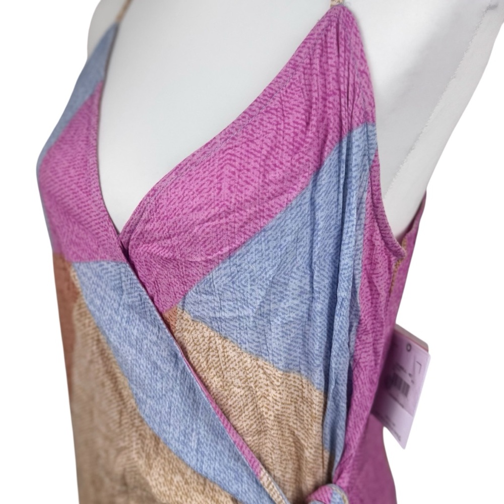 NWT O’Neill Marlo Multicolor Patchwork Wrap Tank … - image 5